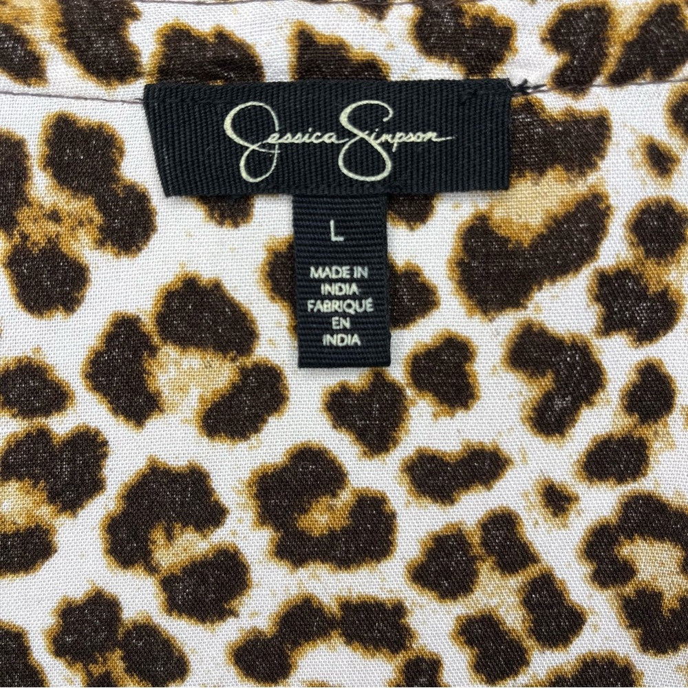 Jessica Simpson Leopard Print Duster/Cover-Up Size L - Picture 6 of 8